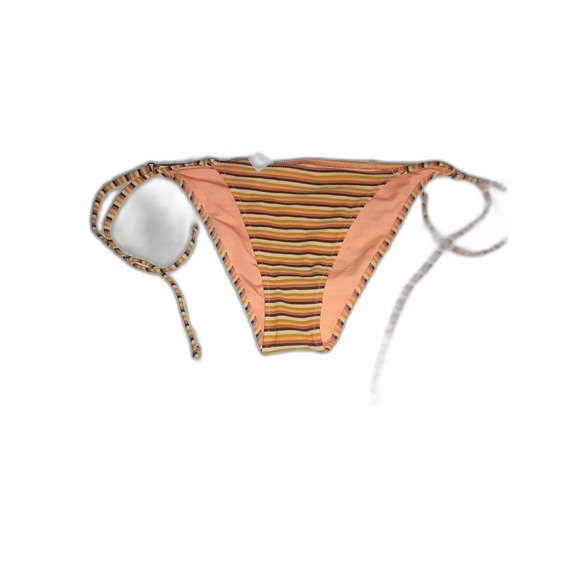 Aerie Orange Striped Medium  Bikini Bottom - Picture 1 of 6
